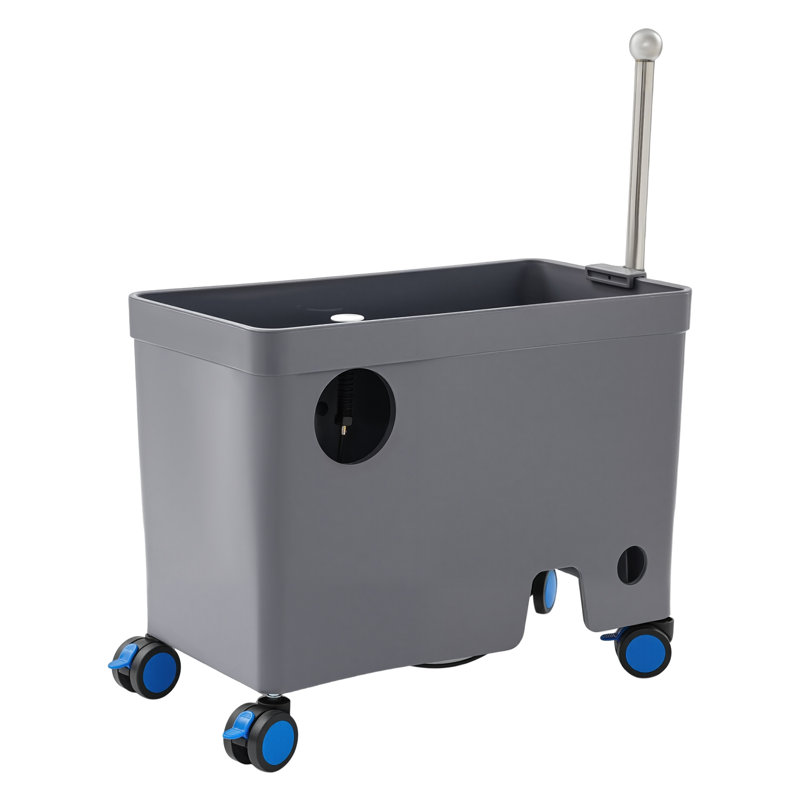 Floor Mop Sink, Multi-Functional Mop Sink With Wheels, Mop Sink With Retractable Handrail