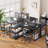 Kolya Modular Iron Computer Desk with Built-In Electrical Outlet-1551059120