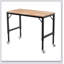 Établi robuste et réglable de 48 po pour le garage, table d'atelier en bois d'hévéa avec roues en métal, poste de travail en bois franc, capacité de poids de plus de 2 000 lb avec roues