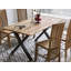 Seabrook Mango Rectangular Wood Top Dining Table with Steel Base