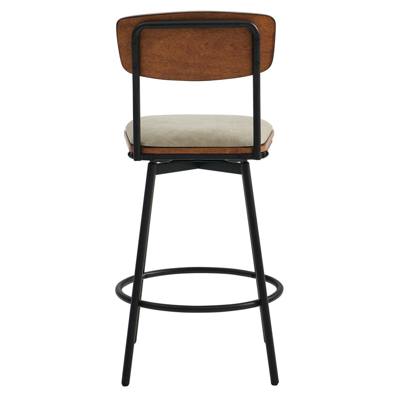 Tabouret de comptoir pivotant 27 po Avriel, Gris, Tabouret de comptoir (siège d'une hauteur de 26,5, 4