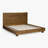 Cortina Solid Oak Wood Bed Live Edge Rectangular Headboard Brown Finish 4 Leg Bed Frame-98847114