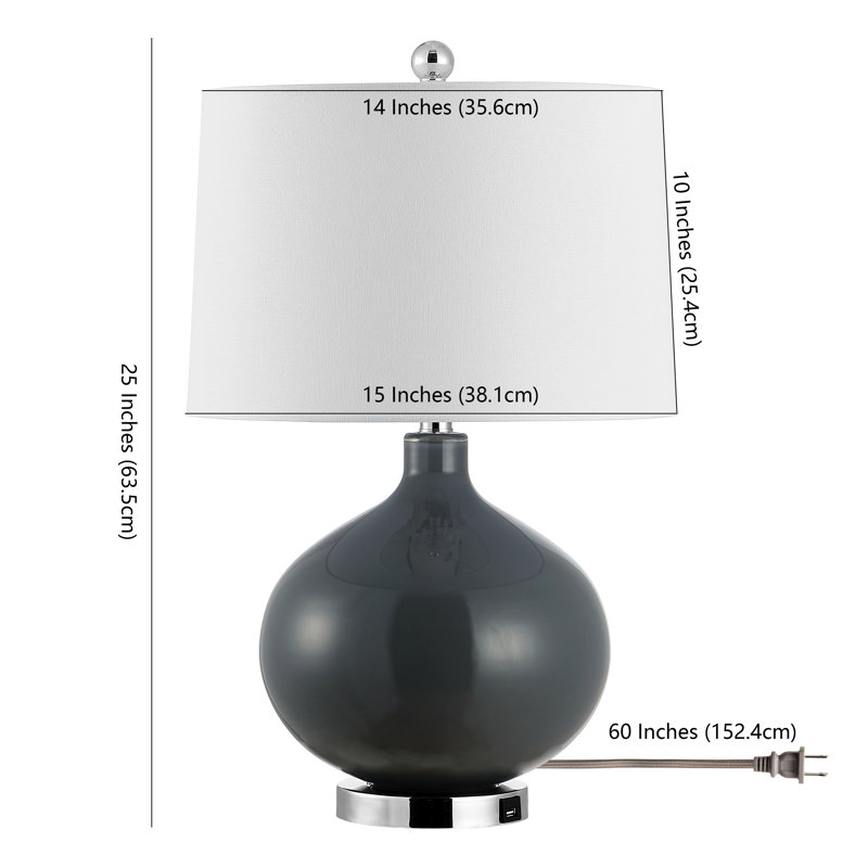 Jarayah Glass USB Table Lamp