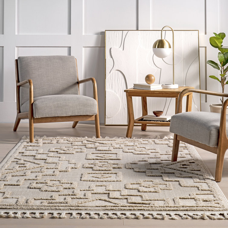 Roslin Moroccan High-Low Tasseled Area Rug