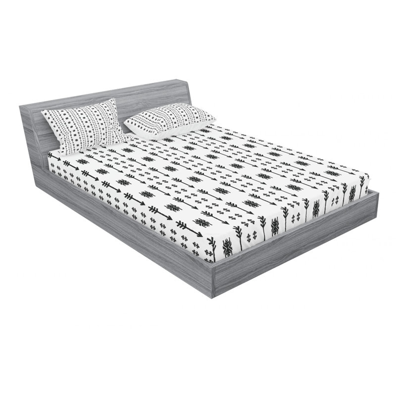 Microfiber Sheet Set, Queen Sheet Set with Fitted Sheet