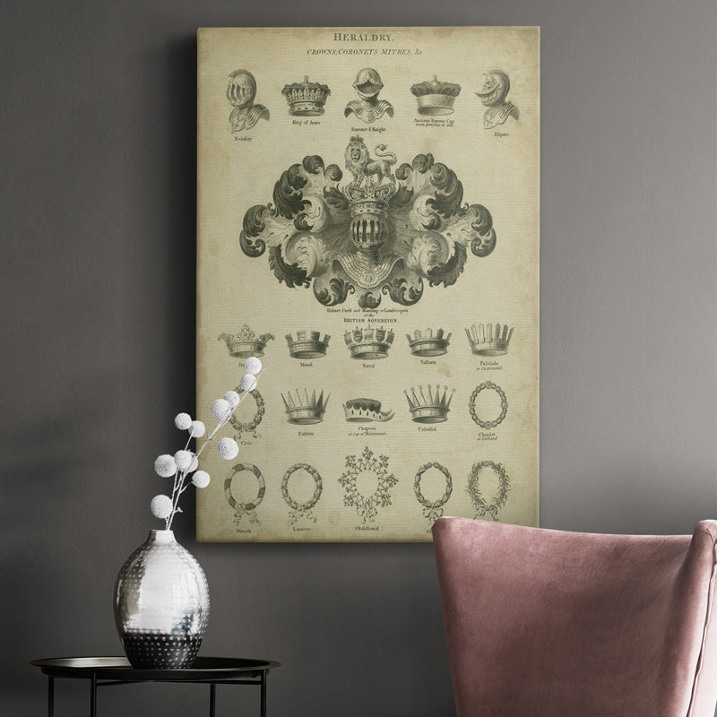 Heraldic Crowns and Coronets I - peinture sur toile tendue, H 18 po x l 12 po x P 1 po