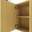 24" Light Oak Tall Bathroom Storage Cabinet
