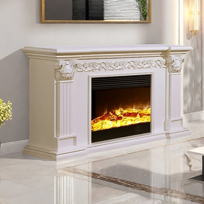 American electric fireplace decor, White