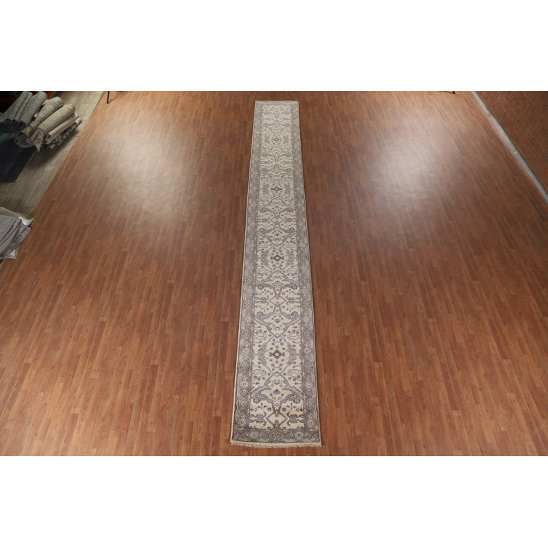 Handmade Oushak Runner Rug 3x20