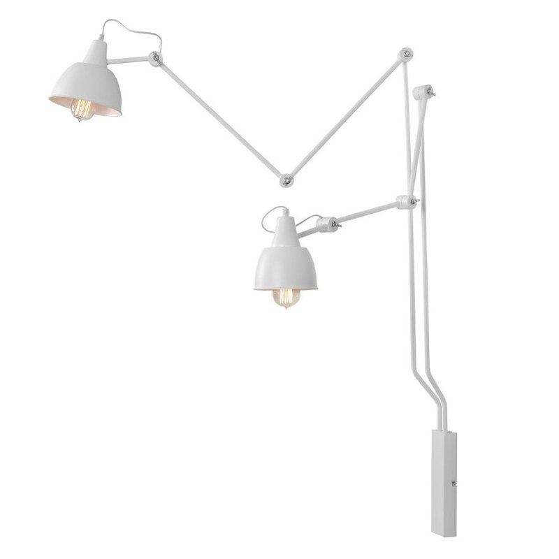 Ippolito Swing Arm Sconce, White