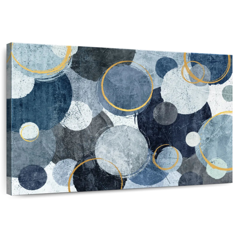 Avery Layered Blue Circles, 8" H x 12" W
