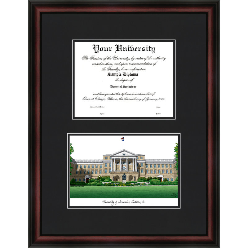 Cadre de diplôme diplomate badgeers wisconsin NCAA