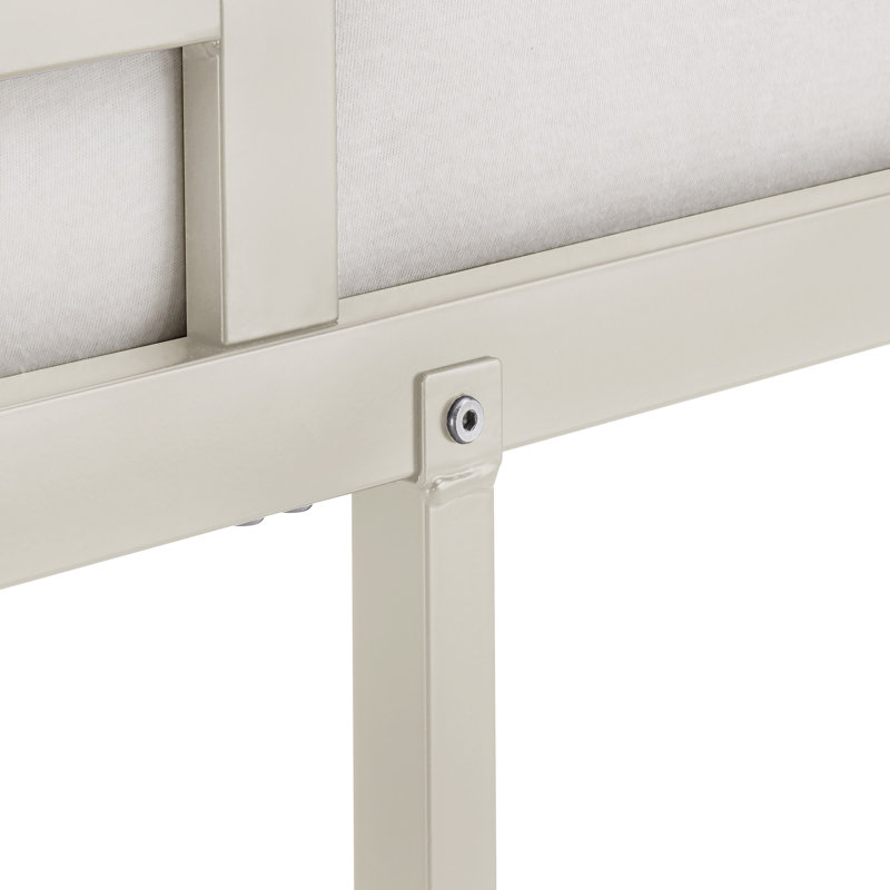Kutcher Twin-over-Full Iron Standard Bunk Bed , White