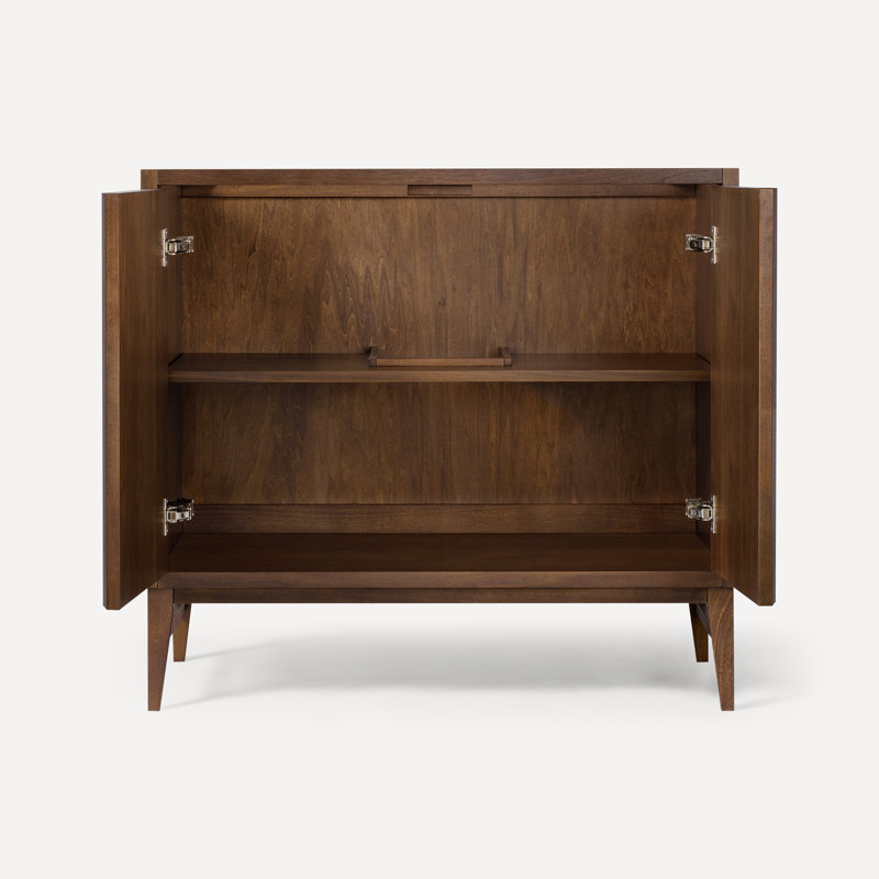 Sinca 36" Vanity With Quartz Stone Vanity Top, Walnut, Three-Hole, White