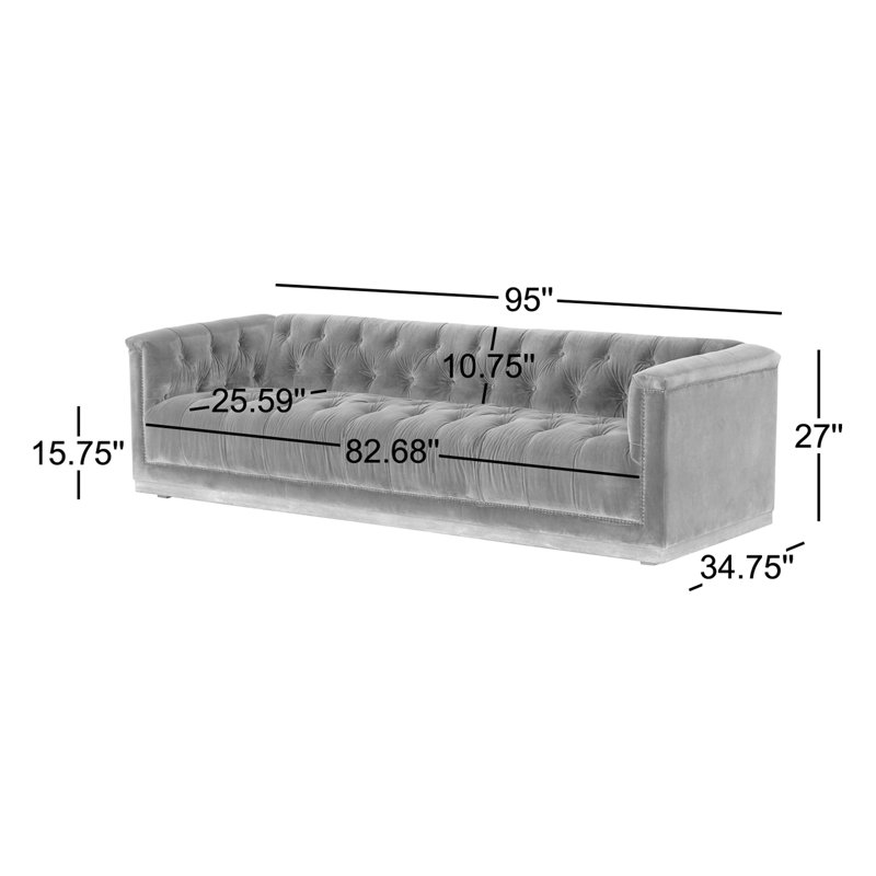 Maxx Sofa, Sapphire Birch Polyester Blend, 95"