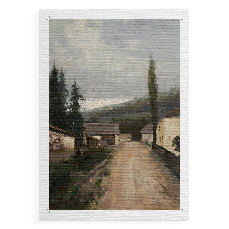 Paysage rétro CCX III - reproduction de toile seulement - NON-CADRE, H 60 po x l 40 po