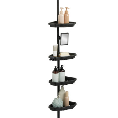  4 Tier Corner Shower Organizer In Black