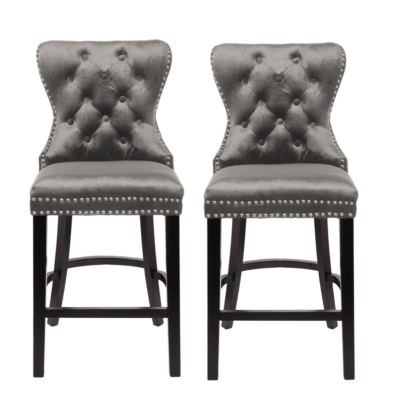 Tabouret de comptoir 26 po, gris