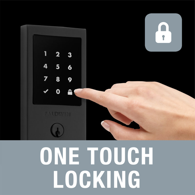 Single Cylinder Smart Deadbolt Z-Wave Technology, Satin Black