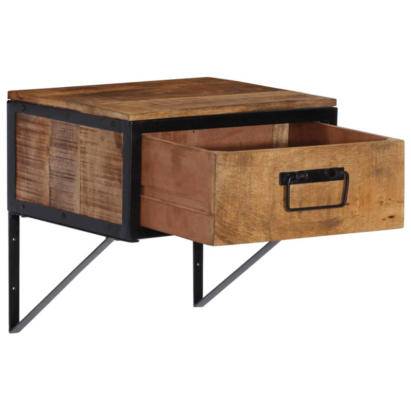 Adaliyah 40cm W Iron Bedside Table