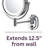 Warrnambool 8" Lighted Wall Mount Magnified Makeup Mirror, Direct Wire-299076142