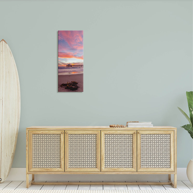 «Waterfront Dock Sunset Reflection» par Jeff Poe, H 30 po x l 13 po x P 1,5 po