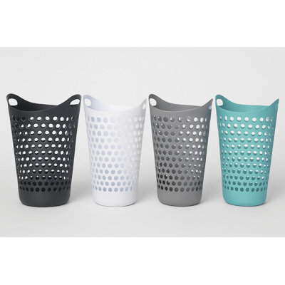 16 Pack Ezystorage 74L Circle Pattern Laundry Hamper with Handles – Tall Flexible Laundry Hamper