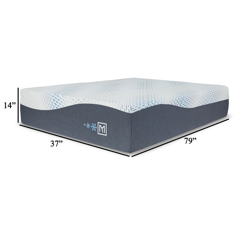 Matelas Miy, mousse viscoélastique imprégnée de gel, 14 pouces, réglable, Simple TG