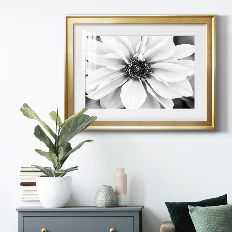 Hello Daisy, reproduction encadrée de qualité supérieure, prête à être accrochée, H 18,5 po x l 24,5 po x P 1 po, Or