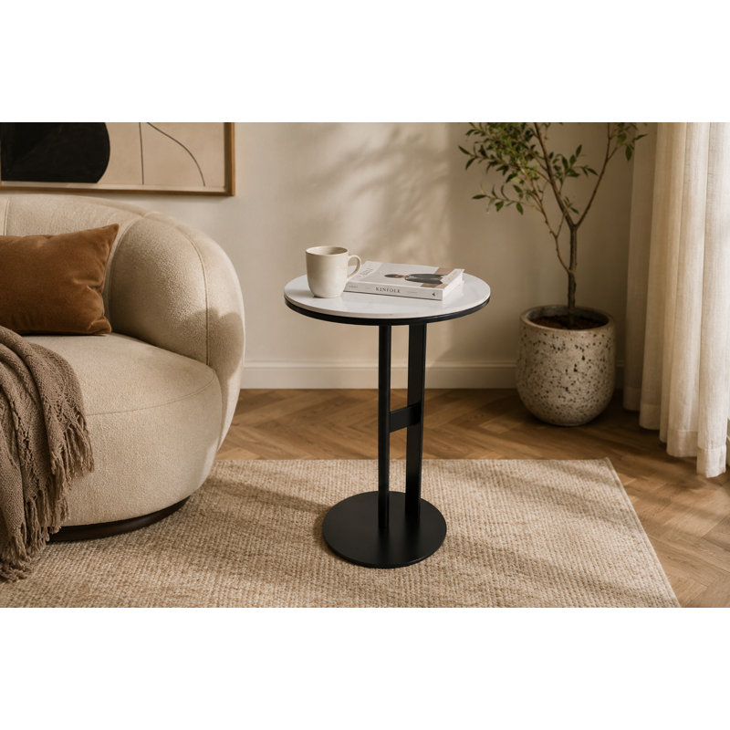 Straight Legs Round Side Table