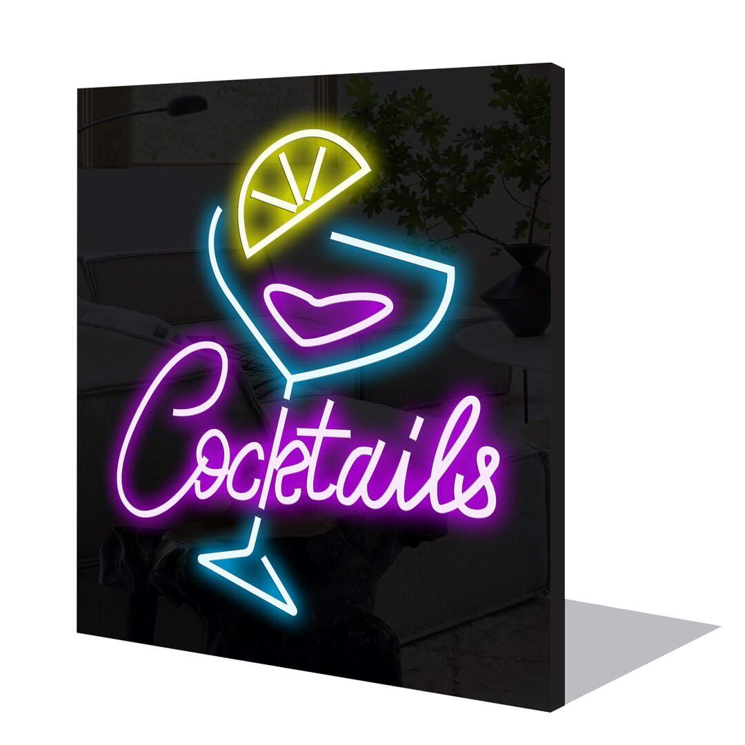 Wanddekoration Cocktailglas und Limette