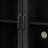 Calvera Modern Farmhouse Wood & Glass 4-Door Storage Cabinet With Adjustable Shelves-116999659