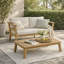 Ensemble de canapés Modern Patio, causeuse en bois d'acacia avec table basse pour patio