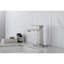 Robinet de salle de bain à poignée simple et bonde escamotable avec fonction de trop-plein, fabrication en acier inoxydable, couleur nickel brossé, moins d'eau, drain étanche, étapes d'assemblage rapide avec trop-plein, corps,-121639266