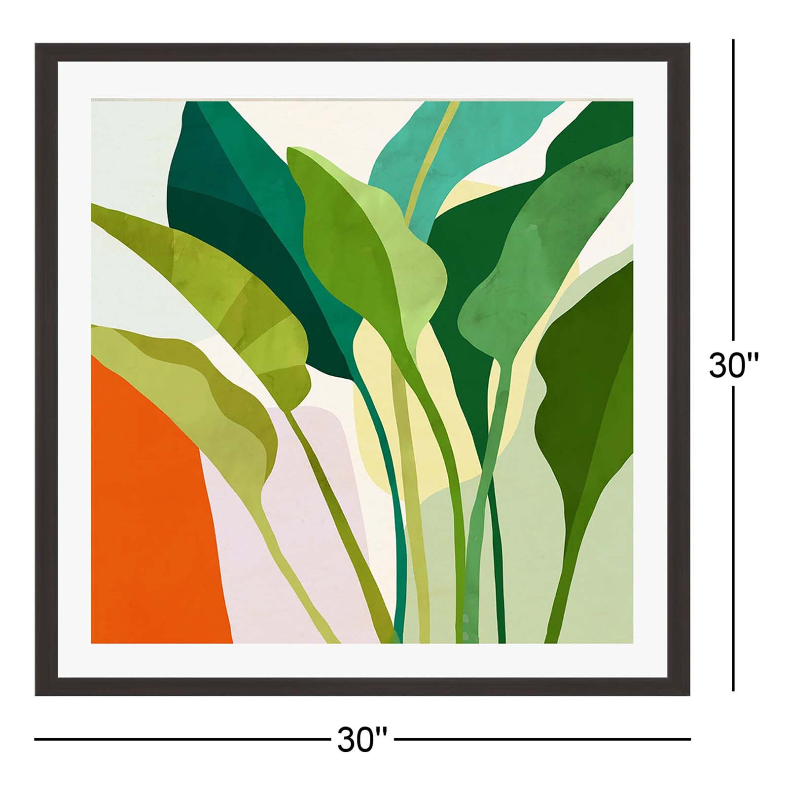 Tropica I by Victoria Borges, Black, 30"H x 30"W