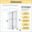 Porte de douche coulissante double sans cadre 56-60 x 74 - Nickel brossé, verre 8 mm-129878130
