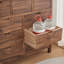 Armoire d'appoint en bois manufacturé brun massif