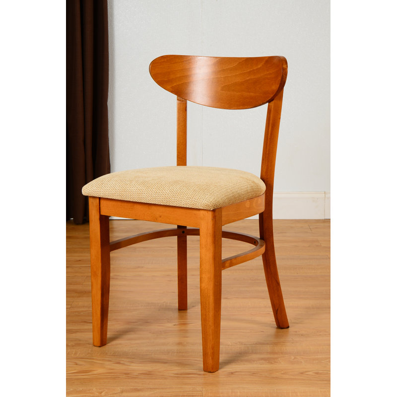 Fayette 18'' H Upholstered Beech Side Chair, Cherry