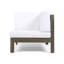 Ensemble de causeuse d'extérieur 2 pièces en bois d'acacia avec coussins blancs Oana-129685477-129685474
