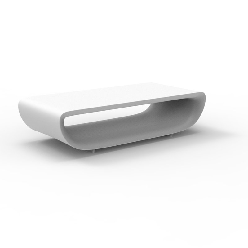 Table basse en plastique Bum Bum, Blanc