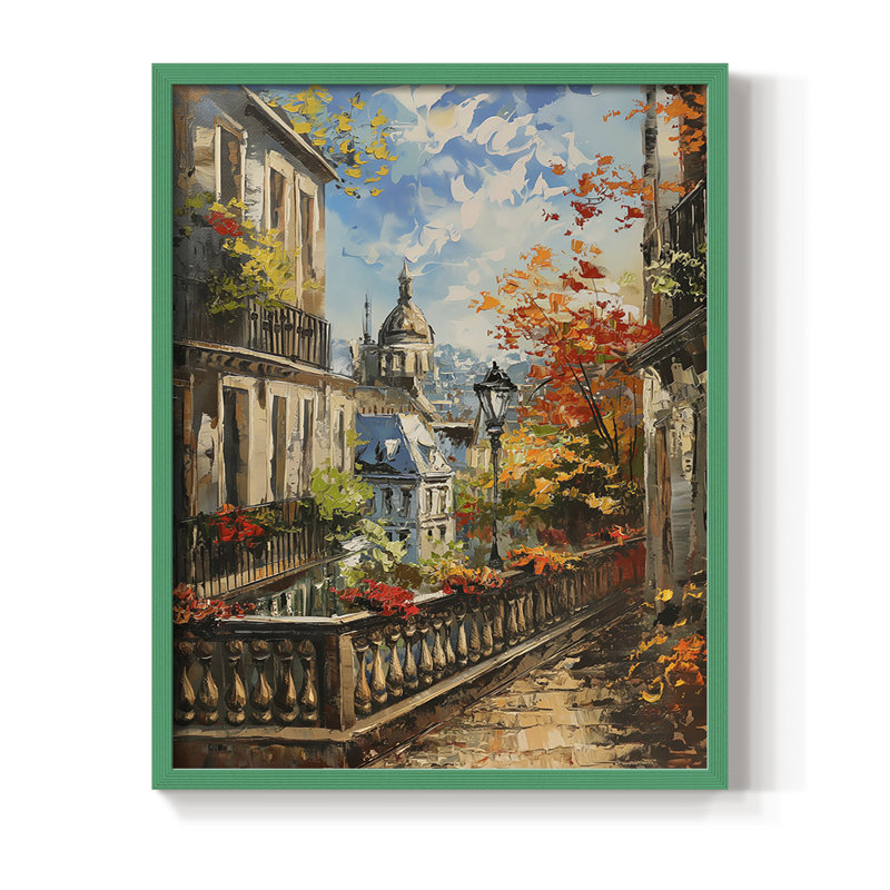 «LANDSCAPES Series CECLxxxvii», reproduction encadrée - bois massif, H 21 po x l 17 po, Vert