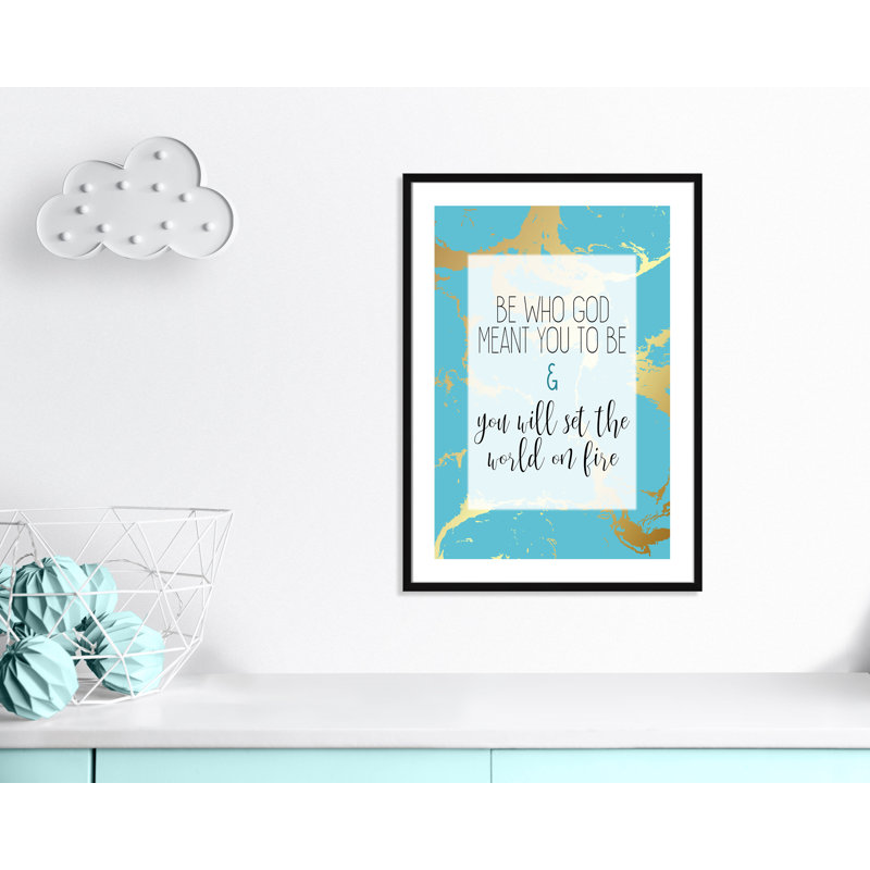 «Set the World», art encadré, H 16 po x l 12 po x P 0,63 po, Encadré de boîte noir