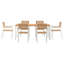Wood Patio Dining Set with Rectangular Table-526816647-526822011