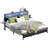 Brisna Bed Frame Upholstered Headboard Bed with Storage LED and Charge Station-1034807775-1034807774