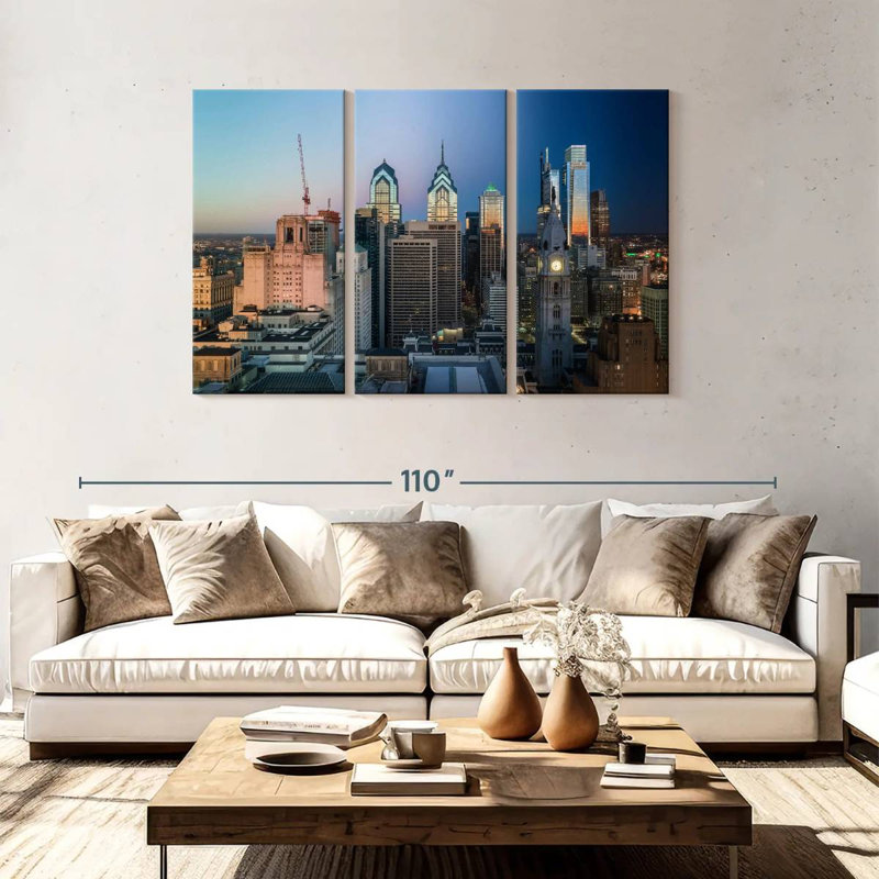 Nicci Philly Skyline, H 48 po x l 74 po