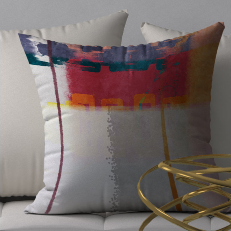 Abstract Throw Pillow, 20" H x 20" W