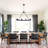 10-light Industrial Dimmable Rectangular Chandelier