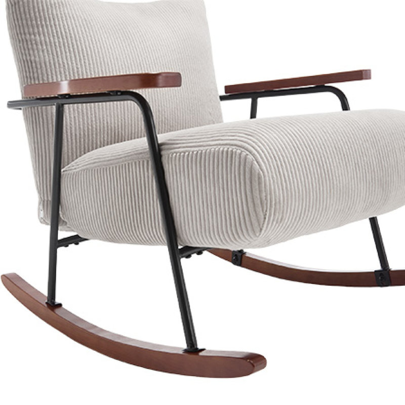 Fauteuil à bascule Modern, Tissu gris