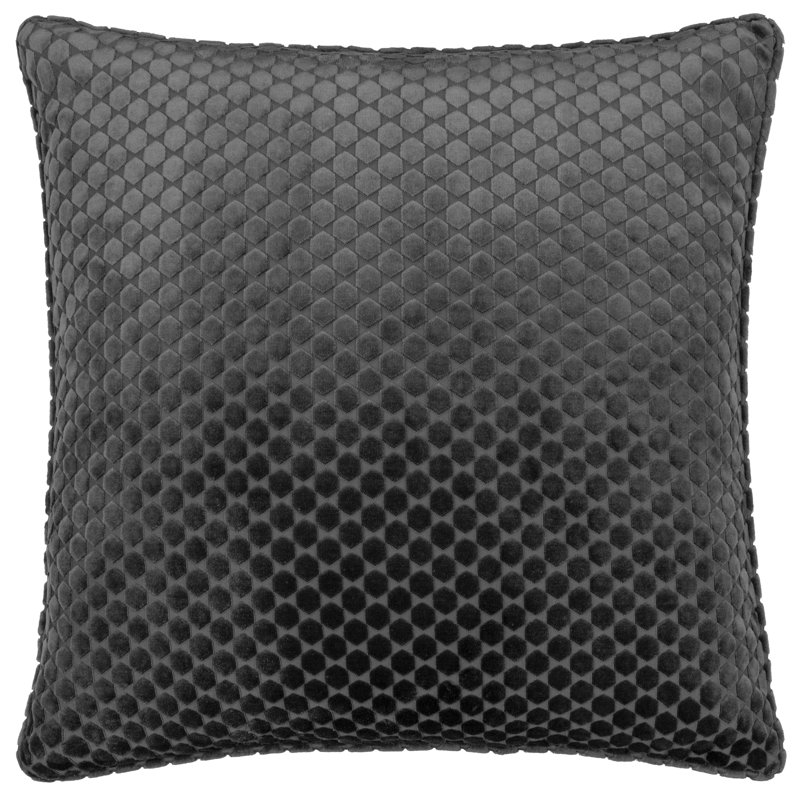 Neptune Geometric Square Throw Pillow Cover, Grey