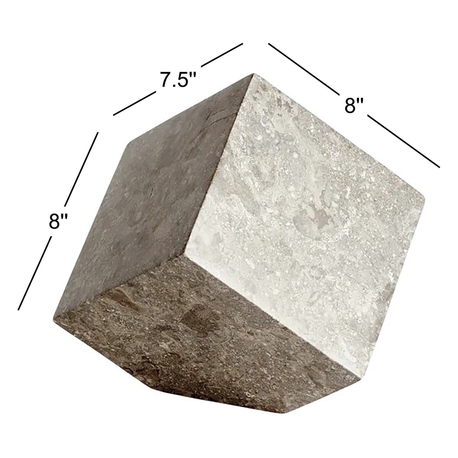 Sierra Genuine Marble Cube Sculpture